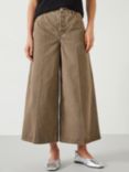 HUSH Ella Wide Leg Cropped Jeans, Olive