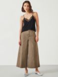 HUSH Ella Wide Leg Cropped Jeans, Olive