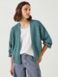 HUSH Mischa Textured Wool Blend Cardigan, Sea Green