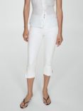 Mango Priscila Capri Jeans, White