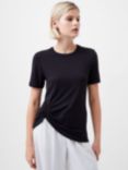 French Connection Rianna Ruched Side Top, Black