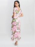 Gina Bacconi Olivia Floral Dress, Blush