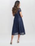 Gina Bacconi Genny Sequin Lace Dress, Navy