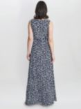 Gina Bacconi Hazel Jersey Maxi Dress, White/Navy