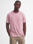 Barbour International Bernie Striped T-Shirt, Granite Pink