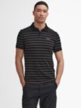 Barbour International Montague Mouline Stripe Polo Shirt, Black