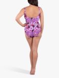 Seaspray Calla Mock Wrap Floral Print Swimsuit, Pink