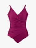 Chloe Mock Wrap Long Length Swimsuit, Plum