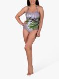 Seaspray Hawaii Palm Print Bandeau Swimsuit, Green