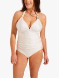 Seaspray Audrey Plunge Padded Long Length Swimsuit, Cream