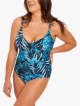 Seaspray Bora Bora Classic Draped Long Length Swimsuit, Blue Multi