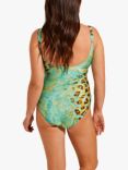 Seaspray Zambia Mock Wrap Swimsuit, Turquoise/Multi