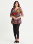 Scarlett & Jo Tropical V-Neck Tunic Top, Multi