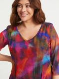 Scarlett & Jo Spray V-Neck Tunic Top, Multi