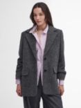 Barbour Paulette Mensy Blazer, Grey/Black Herringbone