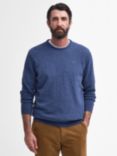 Barbour Essential Lambswool Crew Neck Jumper, Denim Marl