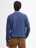 Barbour Essential Lambswool Crew Neck Jumper, Denim Marl