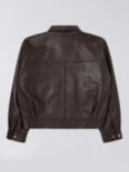 Edwin Dogma Leather Jacket, Dark Brown