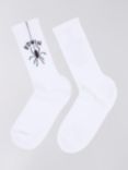 Edwin Crew Spider Socks, White