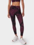 Sweaty Betty Power 7/8 Workout Leggings, Purple Ditsy Sun