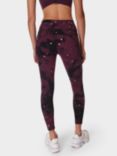 Sweaty Betty Power 7/8 Workout Leggings, Purple Ditsy Sun