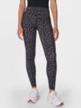 Sweaty Betty Zero Gravity Run Sports Leggings, Grey Leopard Print