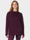 Sweaty Betty Escape Luxe Fleece Hoodie, Midnight Cherry