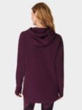 Sweaty Betty Escape Luxe Fleece Hoodie, Midnight Cherry