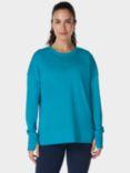 Sweaty Betty After Class Longline Sweatshirt, Reservoir Blue