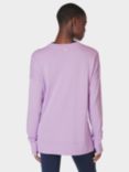 Sweaty Betty After Class Longline Organic Cotton Blend Sweatshirt, Purple