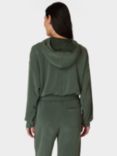 Sweaty Betty Sand Wash Coud Weight Crop Hoodie, Trek Green