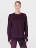 Sweaty Betty After Class Longline Sweatshirt, Midnight Cherry