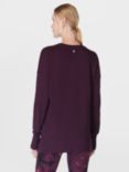 Sweaty Betty After Class Longline Sweatshirt, Midnight Cherry