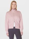 Sweaty Betty After Class Organic Cotton Blend Zip Up Sweatshirt, Pirouette Pink