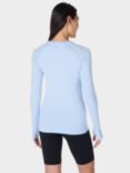 Sweaty Betty Athlete Seamless Long Sleeve Workout Top, Breeze Blue