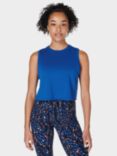 Sweaty Betty Breathe Easy Crop Muscle Tank Top, Lightning Blue