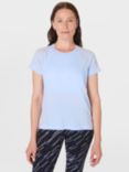 Sweaty Betty Athlete Seamless Featherweight T-Shirt, Breeze Blue