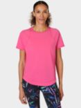 Sweaty Betty Breathe Easy Short Sleeve Gym Top, Camellia Pink