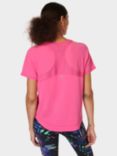 Sweaty Betty Breathe Easy Short Sleeve Gym Top, Camellia Pink