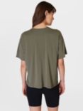 Sweaty Betty Soft Flow Studio T-Shirt, Umbra Green