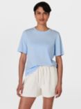 Sweaty Betty Essential Organic Cotton T-Shirt, Breeze Blue