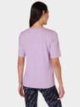 Sweaty Betty Essential Organic Cotton Blend V-Neck T-Shirt, Prism Purple