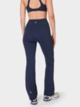 Sweaty Betty Power 30" Workout Wrap Waist Bootcut Trousers, Navy Blue