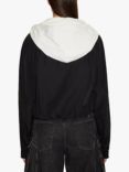 MISS SIXTY Colour Block Tracksuit Jacket, Black/Off White