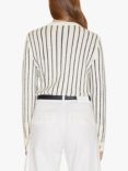 MISS SIXTY Stripe Wool Blend Top, White/Black