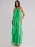 Ro&Zo Savannah Tiered Chiffon Maxi Dress, Green