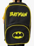 Fabric Flavours Kids' Batman Backpack, Black/Yellow