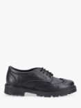 Hush Puppies Kids' Maxine Senior Leather Lace Up Brogue Shoes, Black