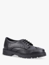 Hush Puppies Kids' Maxine Senior Leather Lace Up Brogue Shoes, Black