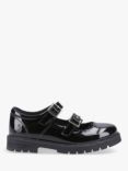 Hush Puppies Kids' Ella Junior Buckle Straps Patent Leather Mary Jane Shoes, Black